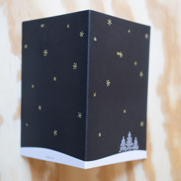 Minimalistische Weihnachtskarte Klappkarte Grußkarte mit goldenem Briefumschlag Kuvert