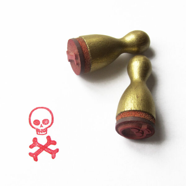 Mini Stempel Set: Totenkopf & Knochen Piratenstempel