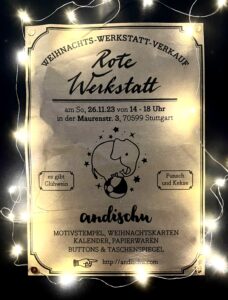 Read more about the article Weihnachts- Werkstatt Verkauf
